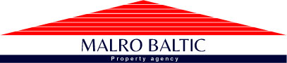 Malro Baltic red triangle and blue bar company logo
